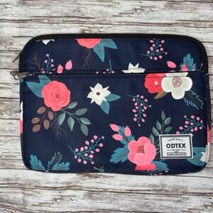 ODTEX Classic Collection Navy Floral Laptop Sleeve Pouch Bag Tablet Case